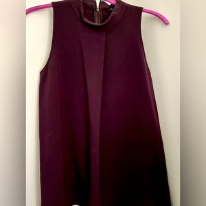 THEORY Mock Neck Sleeveless Top